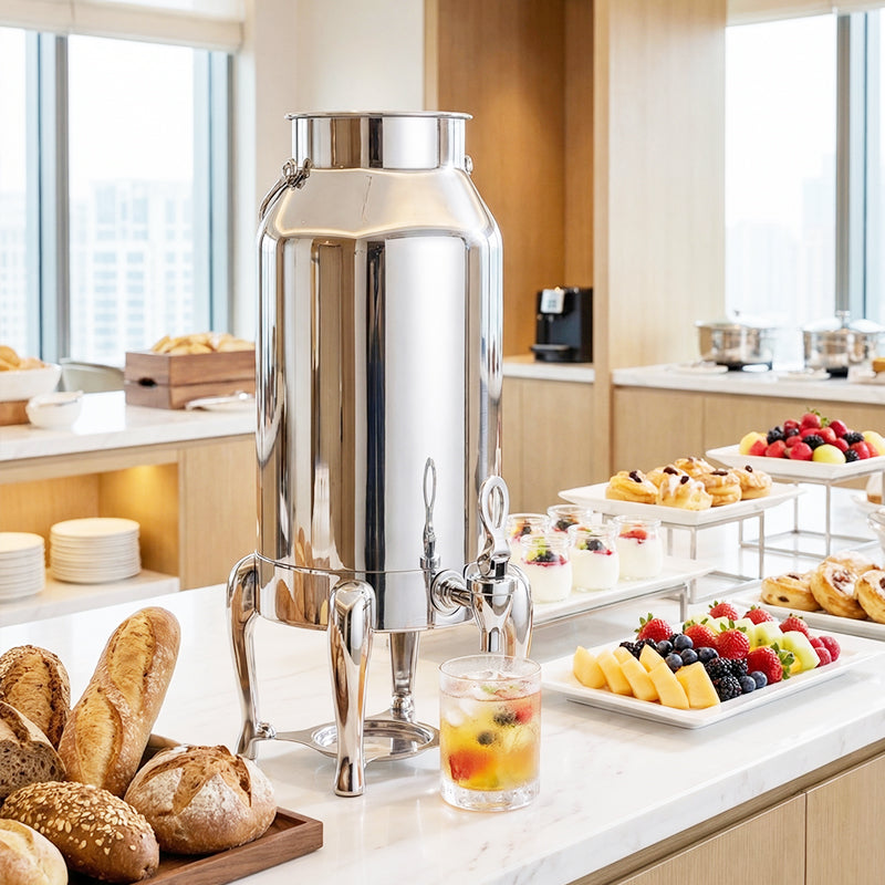 304 Stainless Steel Beverage Urn Warmer | Coffee Tea Milk Dispenser for Buffet Catering