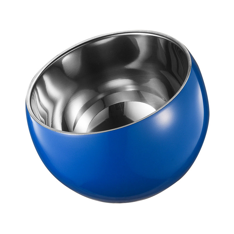 Edicel Stainless Steel Slanted Double Layer Salad Bowl – Multi-Color Serving Bowl for Salad, Fruit & Sauce