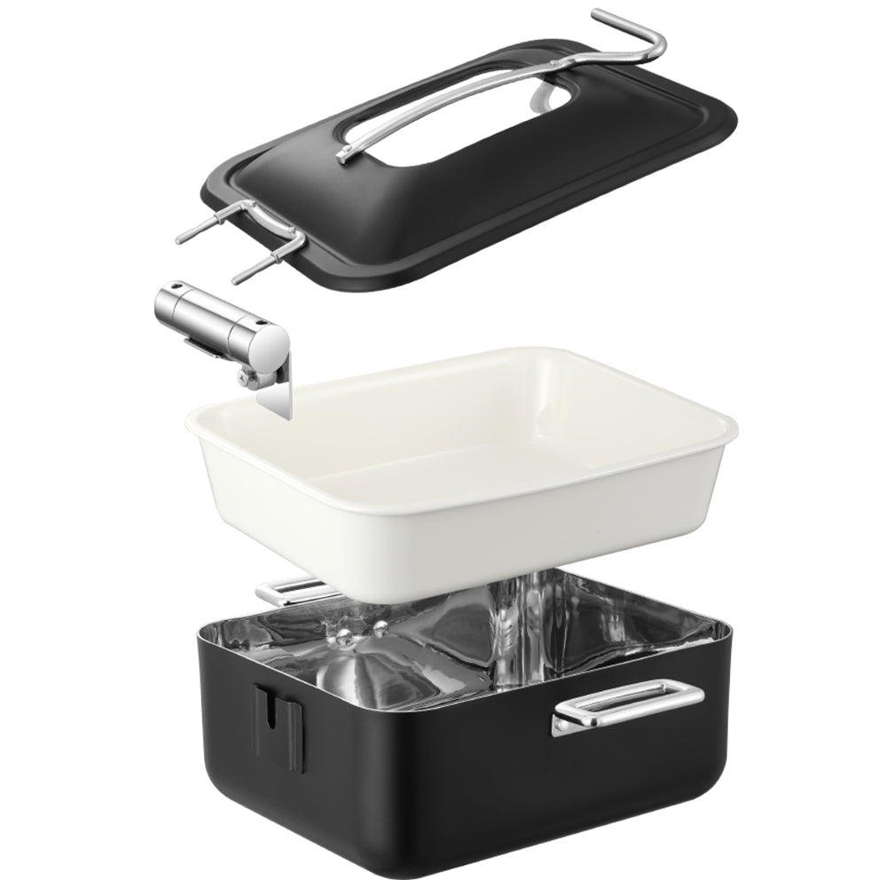 Edicel 6L Rectangular Stainless Steel Chafing Dish with Soft-Close Lid | Hotel & Buffet Serving
