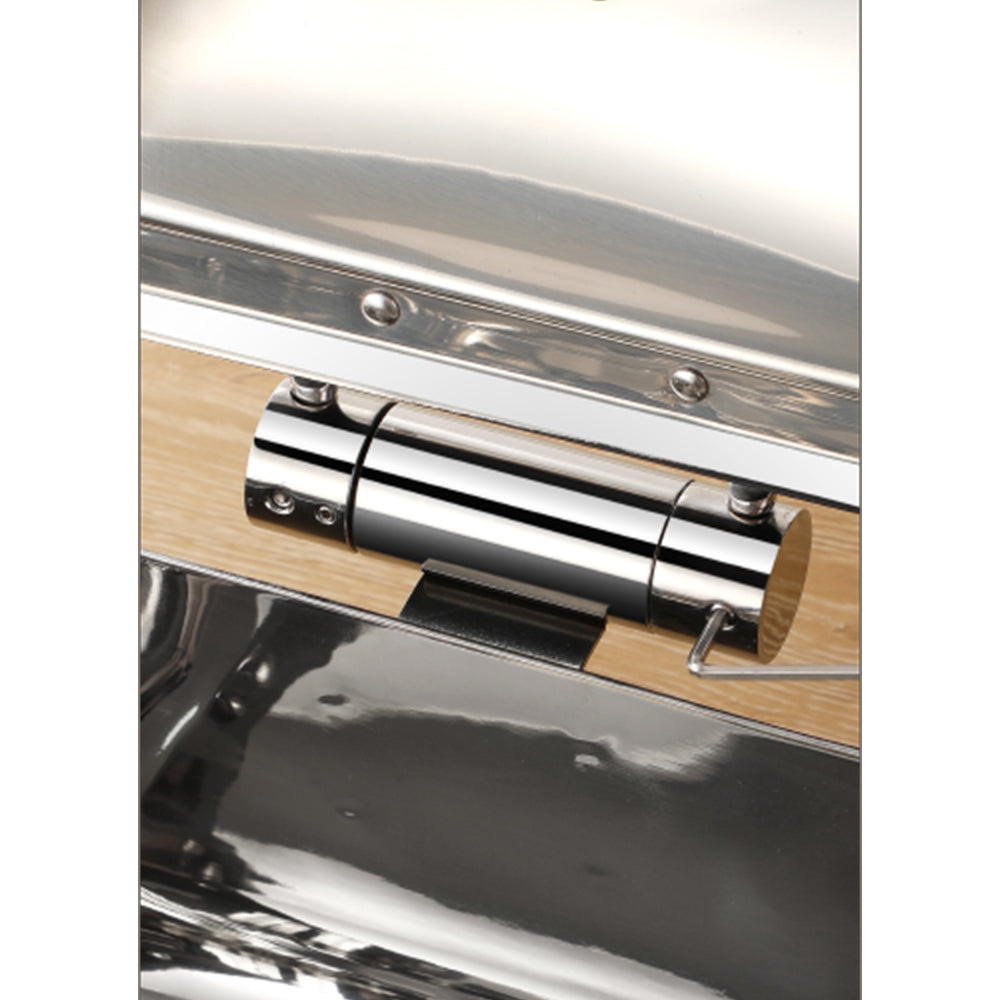 Gold Chafing Dish Set 5L Electric – Rectangular Stainless Steel Buffet Food Warmer for Catering