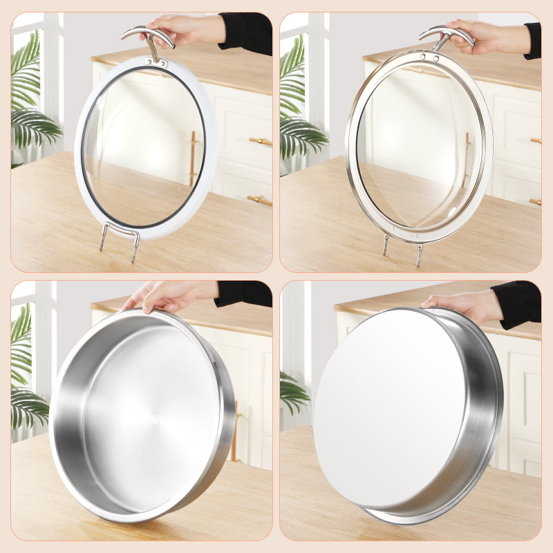6.8L Stainless Steel Chafing Dish with Soft-Close Lid | Hotel & Buffet Serving