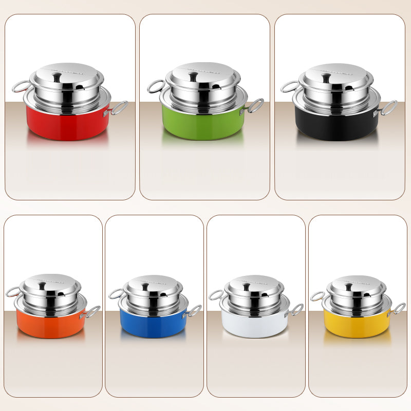 10L Stainless Steel Buffet Soup Warmer | Flip-Top Insulated Food Server