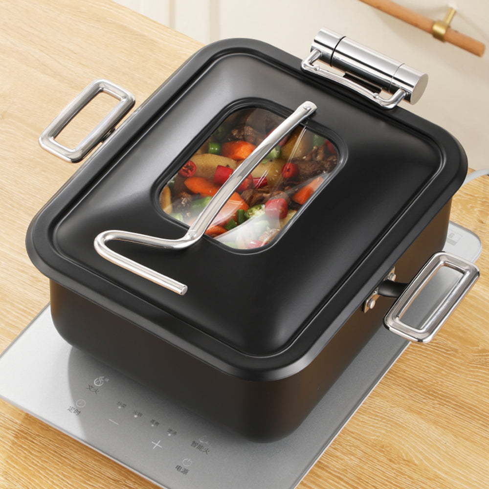 Gold Chafing Dish Set 5L Electric – Rectangular Stainless Steel Buffet Food Warmer for Catering