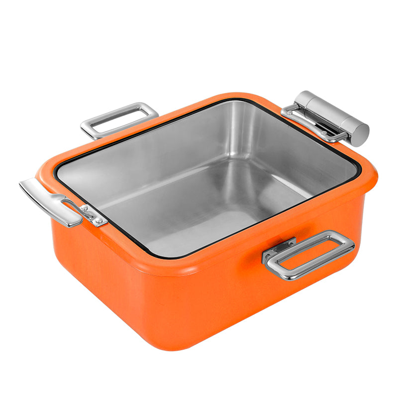 Edicel 5L Rectangular Stainless Steel Soft-close Chafing Dish | Alcohol Water Bath Food Warmer for Catering (Copy)