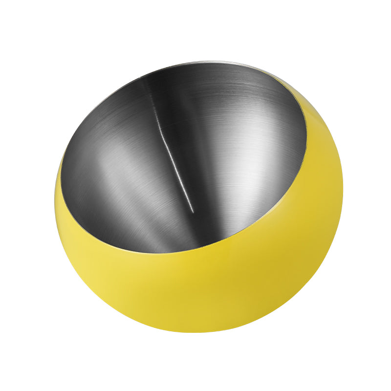 Stainless Steel Slanted Salad Bowl – Multi-Color Serving Bowl for Salad, Fruit & Sauce