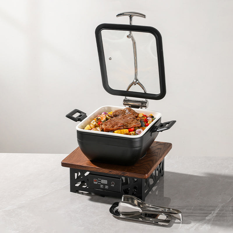 Edicel  6L Rectangular Multi-Position Stay-Open Lid Chafing Dish for Hotel Buffet Serving (Copy)