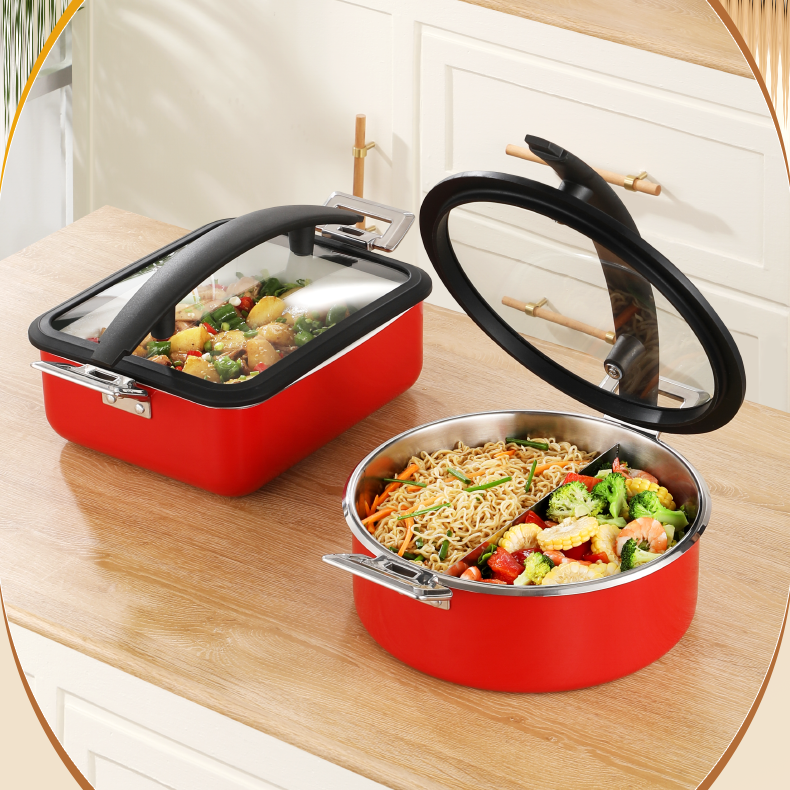 Edicel 6L Insert Lid Rectangular Stainless Steel Chafing Dish for Hotel Buffet & Catering