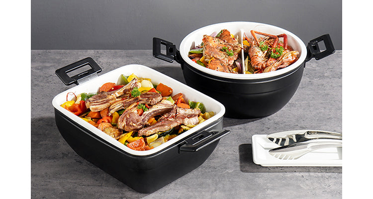 6L Insert Lid Rectangular Stainless Steel Chafing Dish for Hotel Buffet & Catering