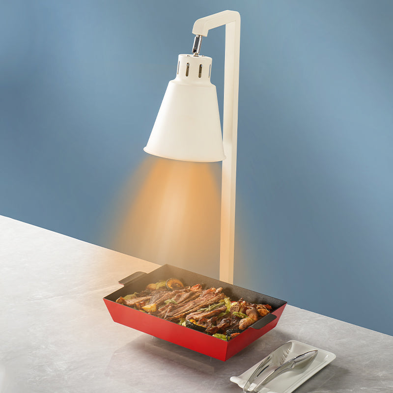 Black Stainless Steel Single-Head Food Heat Lamp | Adjustable Temperature Warming Lamp for Hotel Buffet & Catering