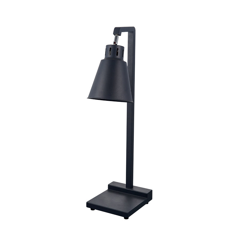 Black Stainless Steel Single-Head Food Heat Lamp | Adjustable Temperature Warming Lamp for Hotel Buffet & Catering