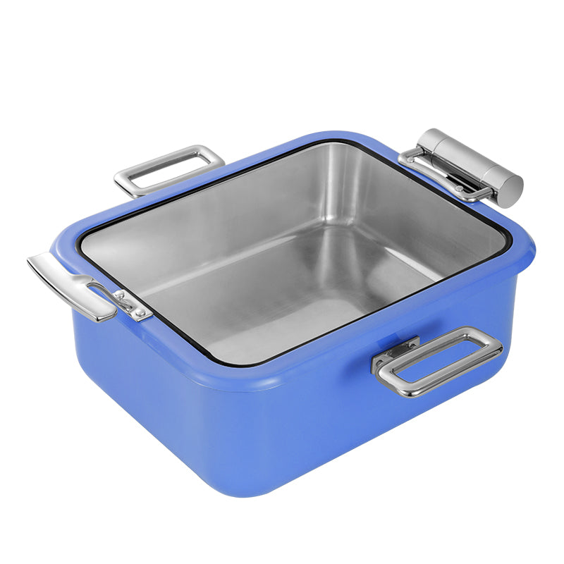 Edicel 5L Rectangular Stainless Steel Soft-close Chafing Dish | Alcohol Water Bath Food Warmer for Catering (Copy)