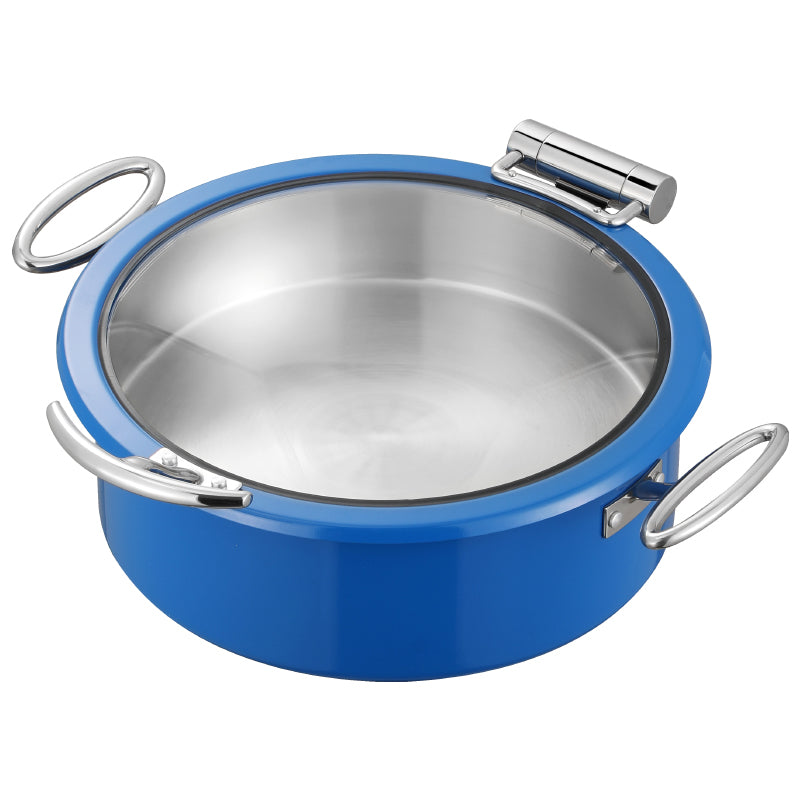 6.8L Stainless Steel Chafing Dish with Soft-Close Lid | Hotel & Buffet Serving