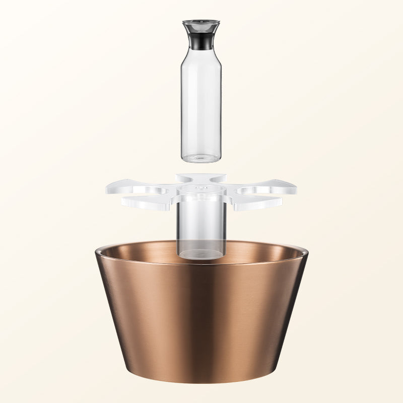 Edicel Rose Gold Beverage Carafe Set, Stainless Steel Chilling Ice Bowl for Hotel Buffet Catering