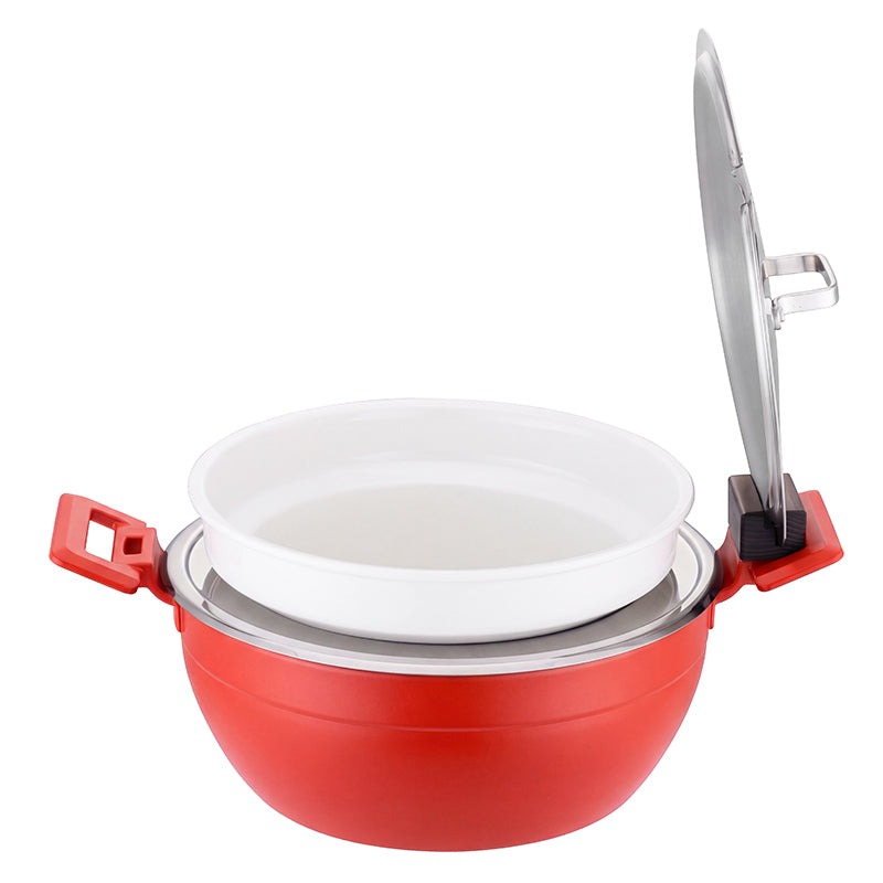 Edicel 6L Commercial Soup Warmer | Stainless Steel Electric Food Warmer for Hotel Buffet