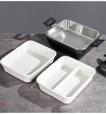 6L Insert Lid Rectangular Stainless Steel Chafing Dish for Hotel Buffet & Catering