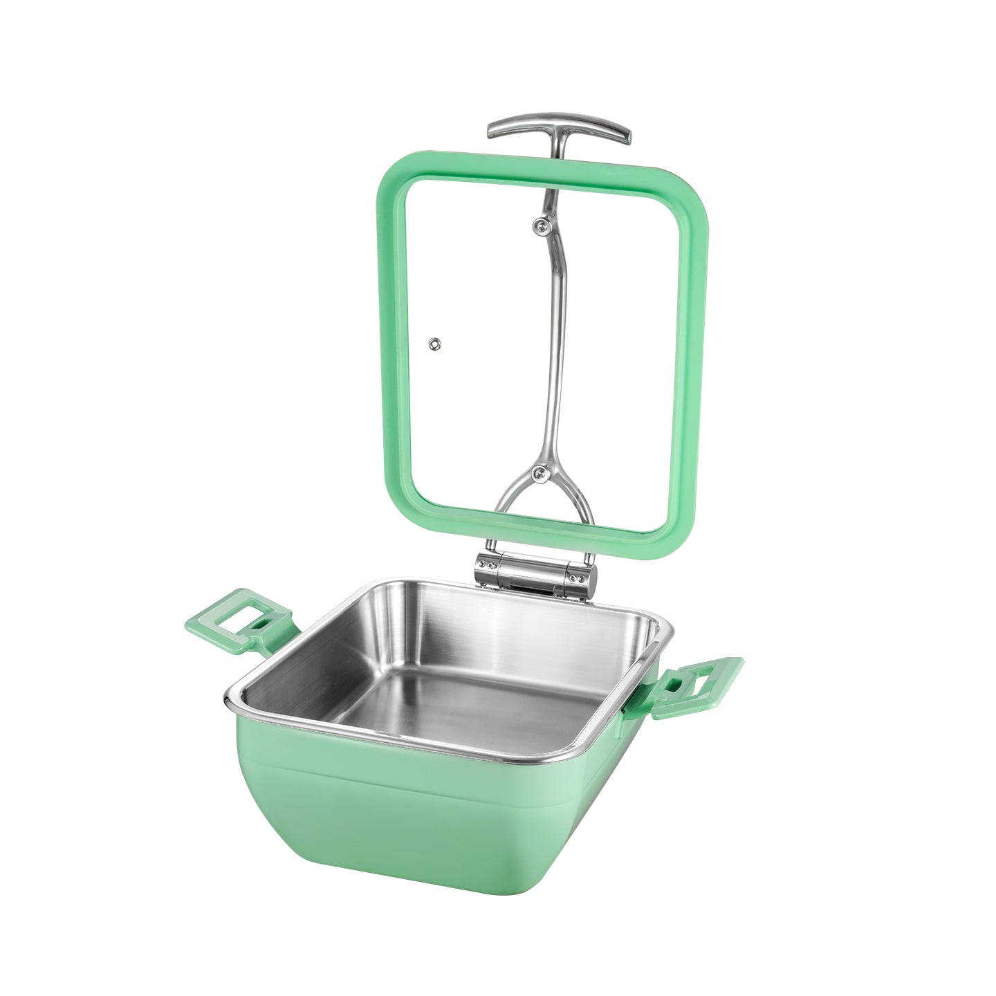 Edicel  5L Round Multi-Position Stay-Open Lid Chafing Dish for Hotel Buffet Serving