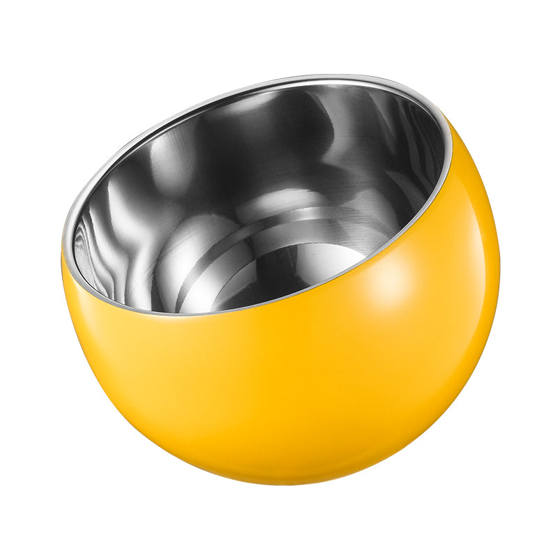 Edicel Stainless Steel Slanted Double Layer Salad Bowl – Multi-Color Serving Bowl for Salad, Fruit & Sauce