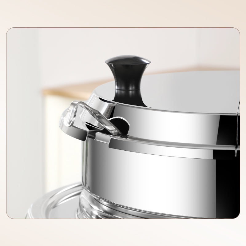 10L Stainless Steel Buffet Soup Warmer | Flip-Top Insulated Food Server