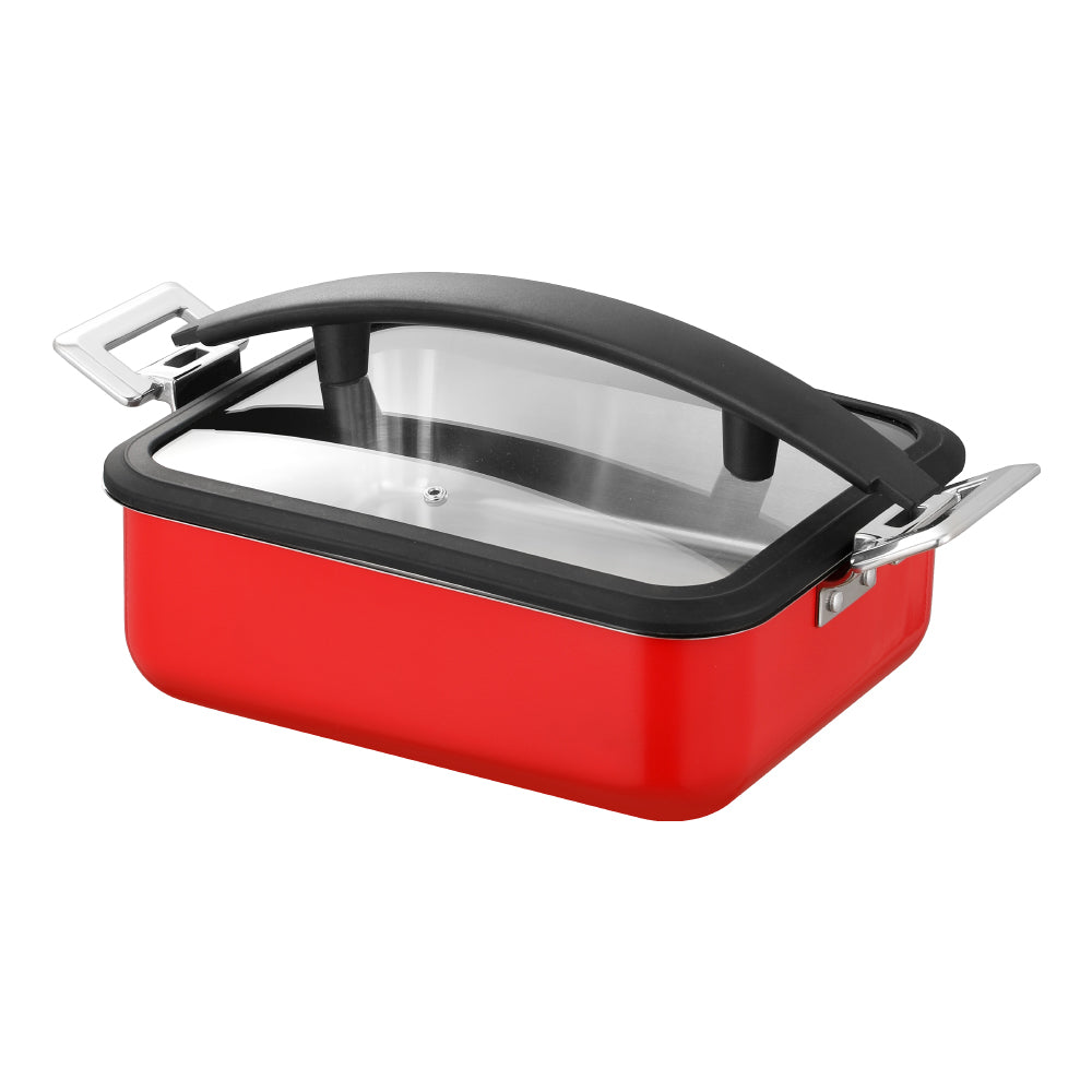 Edicel 6L Insert Lid Rectangular Stainless Steel Chafing Dish for Hotel Buffet & Catering