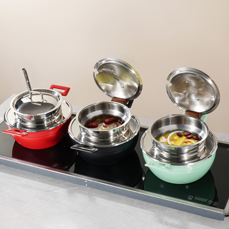 Edicel 6L Commercial Soup Warmer | Stainless Steel Electric Food Warmer for Hotel Buffet