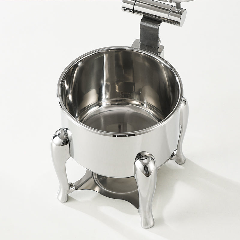 Edicel 6L Commercial Stainless Steel Soup Warmer with Ceramic Insert for Hotel Buffet & Catering