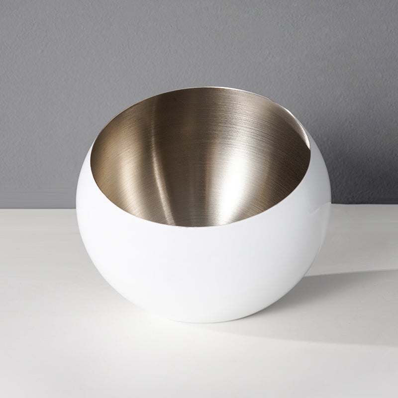 Stainless Steel Slanted Salad Bowl – Multi-Color Serving Bowl for Salad, Fruit & Sauce