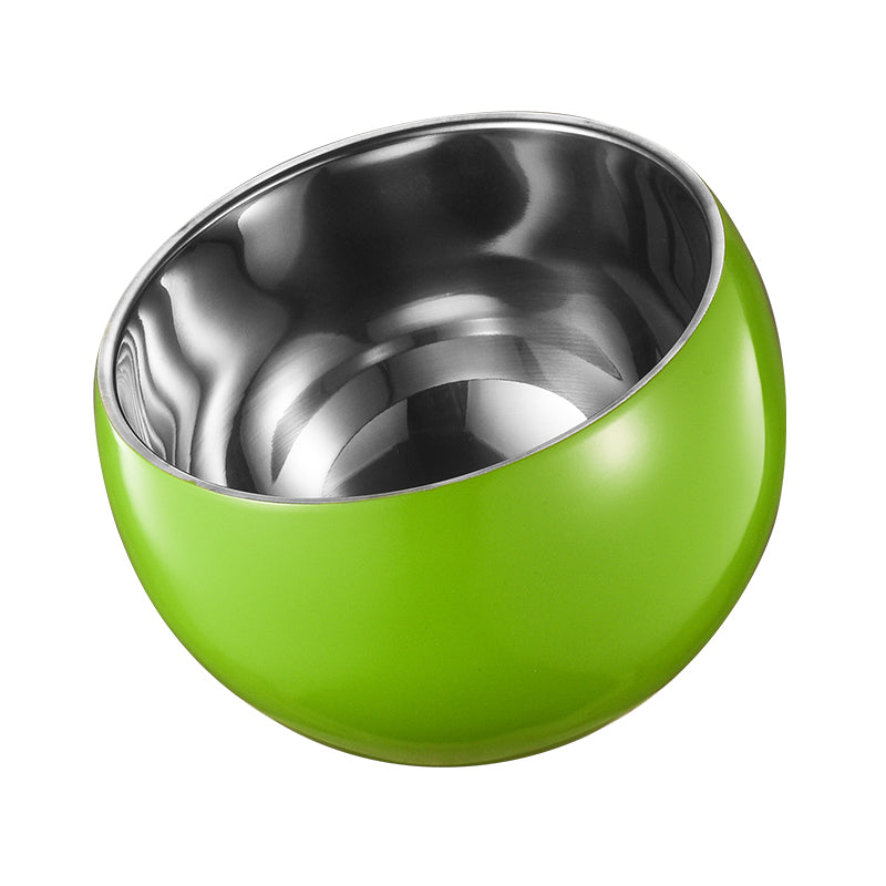 Edicel Stainless Steel Slanted Double Layer Salad Bowl – Multi-Color Serving Bowl for Salad, Fruit & Sauce