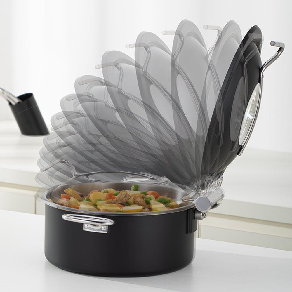 5L Round Stainless Steel Chafing Dish with Soft-Close Lid | Hotel & Buffet Serving