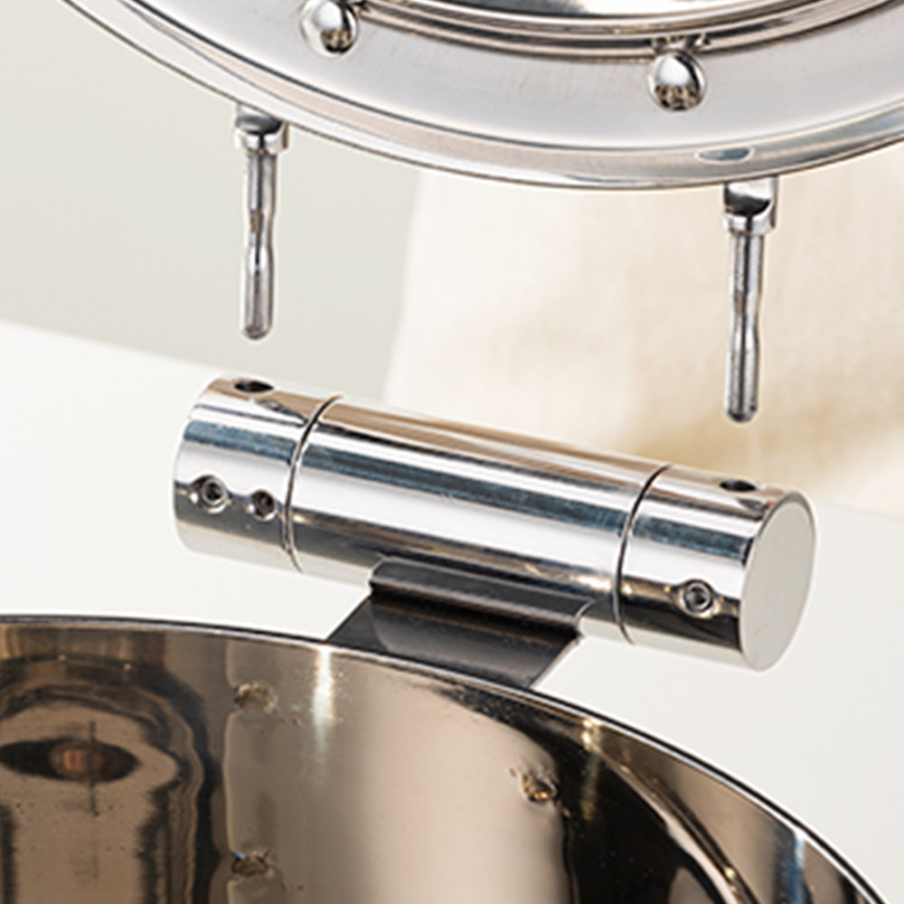 5L Round Stainless Steel Chafing Dish with Soft-Close Lid | Hotel & Buffet Serving